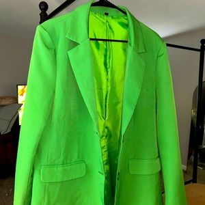 Bright Green Oversized Blazer